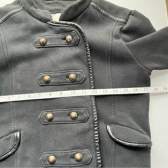 Aeropostale Button Up Military Style Fall Spring coat jacket Black Medium - Picture 6 of 10